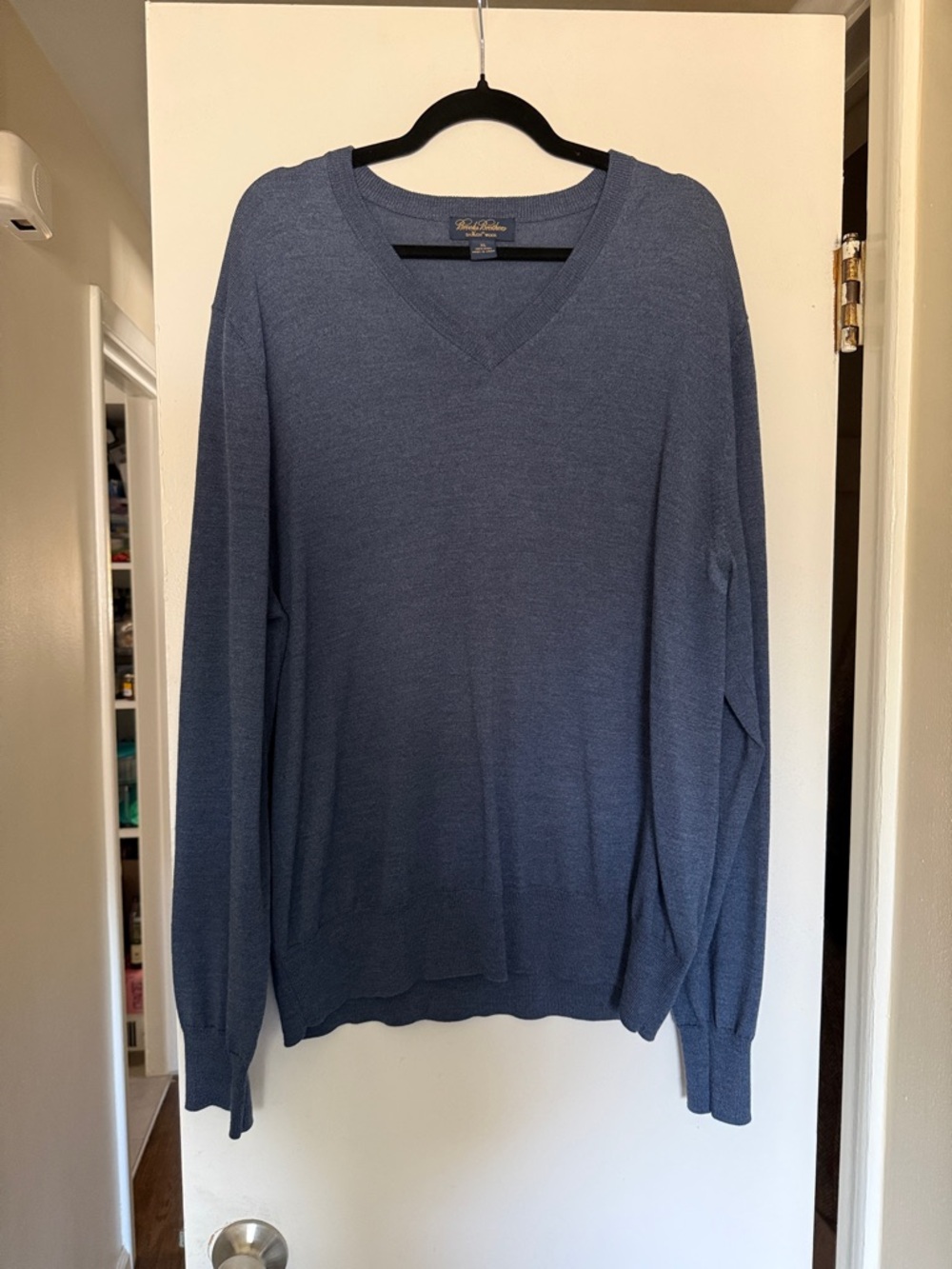 Brooks Brothers Saxxon Wool V-Neck Sweater